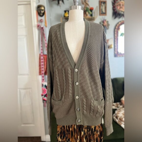 Vintage Liz Claiborne 100% cotton knit cardigan - Picture 1 of 7
